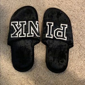 velvet PINK slippers